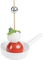 Vista 10 de Restaurantware Tazas de postre desechables de 1 onza, 100 mini platos de salsa, diseño de sartén para servir condimentos, aperitivos o muestras