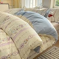 Amazon｜布団カバー カラー 水玉模様 100%コットン ドット縞 波