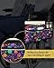 Halloween Pumpkin Wheelchair Bag with Cup Holder & Reflective Strip for Adults/Seniors, Colorful Rainbow Bat Polka Dots Black Wheelchair Accessories Armrest Pouch Side Bag for Walker/Rollator