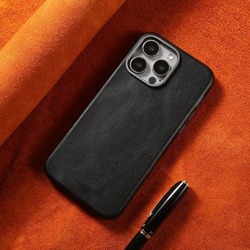 Coque magnétique iPhone 14 antichoc à grande fenêtre arrière noire