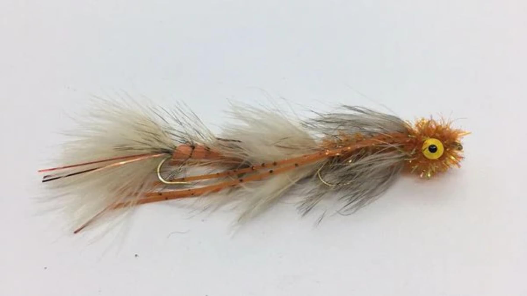 Tips Up Tan Articulated Streamer Size 4 Set of 6 Fishing Flies- Strike Fly Company
