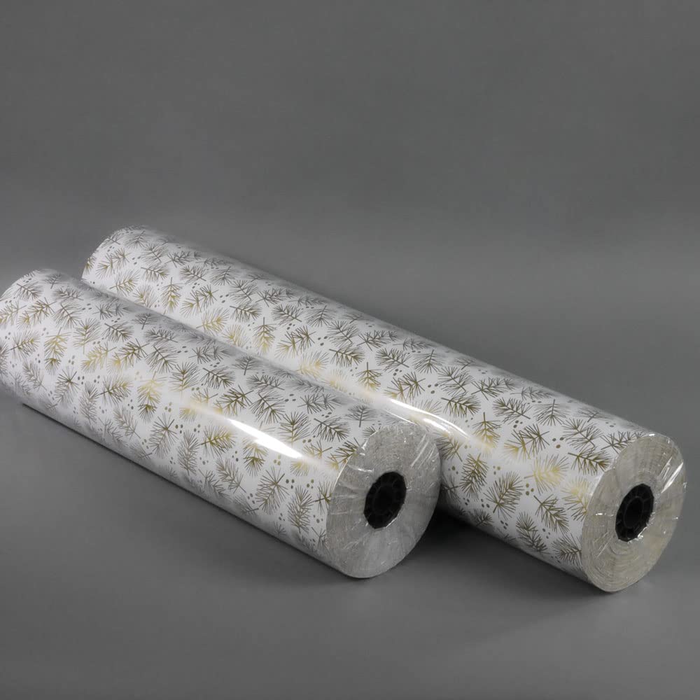 FSC große Große Rolle Geschenkpapier Tanne 70 cm x 200 m | 80 g/m² Weihnachtspapier | HUTNER