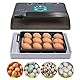 MUYIRTED Brutmaschine Vollautomatisch Hühner 12 Eier | Wachtel Inkubator | Brutautomat Für Geflügeleier Reptilien | Egg Candler | Automatischer Eierwende | Visuell