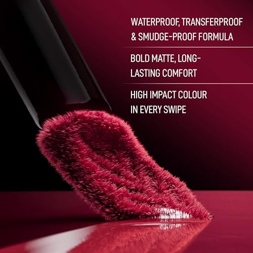 Image of RENEE Stay With Me Matte Transferproof Liquid Lipstick- Dose of Rose | Waterproof & Smudge-proof | Bold Pigment, Lightweight & Long-lasting | With Hyaluronic Acid & Vitamin E | 6 ml