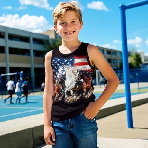 WELLFLYHOM American Flag Theme Boys Tank Top 0-6 T Sleeveless Undershirt T Shirts for Party Sports3