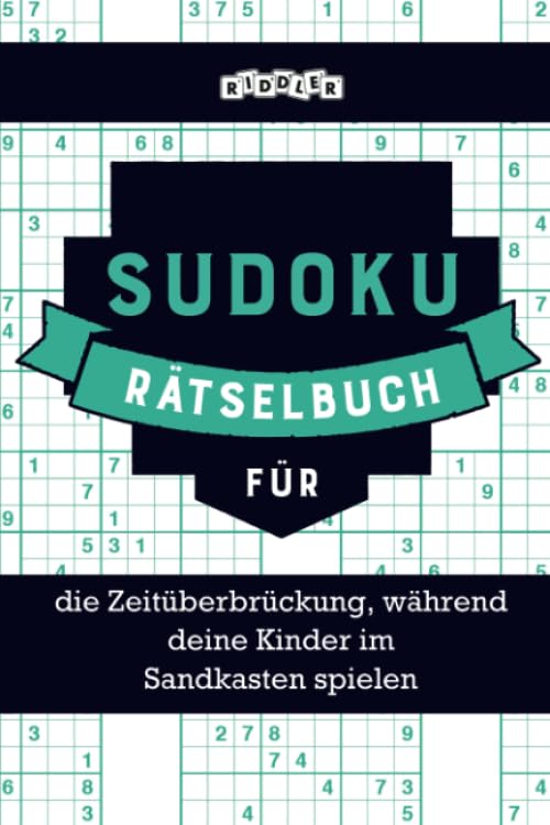 Sudoku Rätselbuch für die Zeitüberbrückung, während deine Kinder im Sandkasten spielen