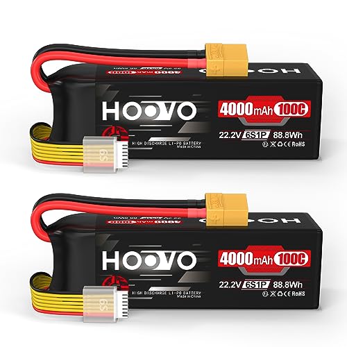 Batteria 6S RC: batteria LiPo 6S 4000 mAh 100 C, compatibile con elicotteri di dimensioni 600, T-Rex 60 '' Edge 570T-EXP simile aereo RC quadricottero aereo, elicottero, auto, barca, hobby, ecc. (solo se tensione, dimensioni e spina corrispondono, si adatta).
