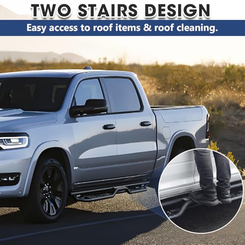 Estribos laterales de acero para Dodge Ram 1500 miniatura 3