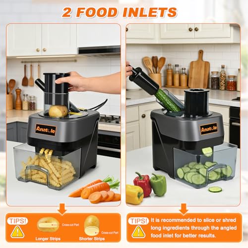 Anatole 6-In-1 Electric Commercial Food Processor Vegetable Chopper Dicer - Image 6