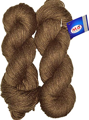 Image of M.G ENTERPRISE Knitting Yarn Wool Li Light Brown 500 gm Best Used with Knitting Needles, Crochet Needles Wool Yarn for Knitting. by M.G ENTERPRISE