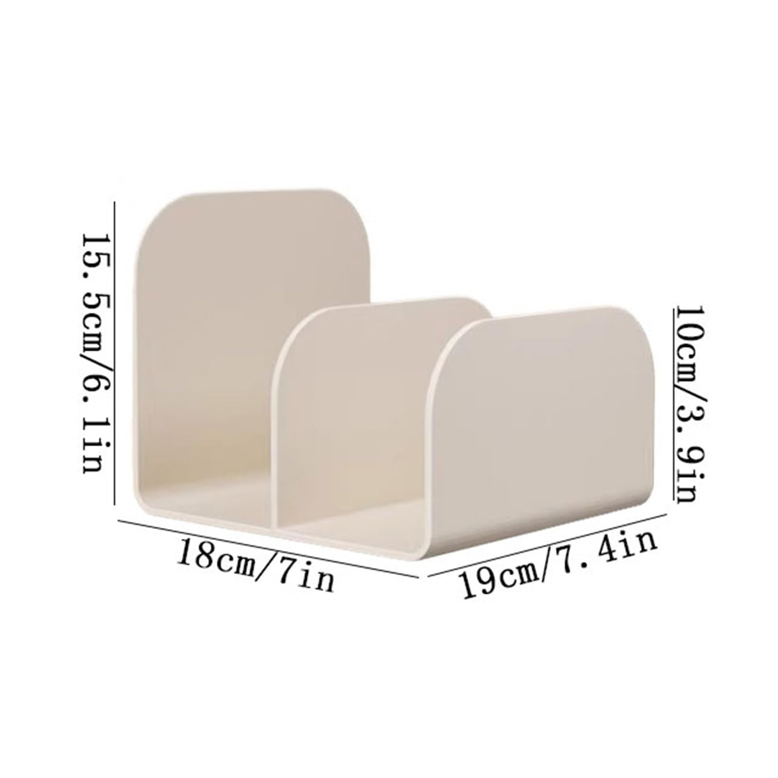 Scaffale da tavolo minimalista in PP, piccola libreria dal design diviso
