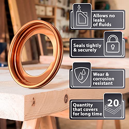 20Pcs Oil Drain Plug Gasket Washer Seal - 12Mm Crush Washer Oil Drain Plug Oem 11026-Ja00A Replacement For Nissan/Infiniti G35 G37 Nissan - Rogue Sentra Xterra Altima Frontier Armada Jukes 350Z #TOP1