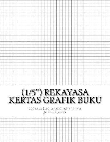 (1/5") Rekayasa Kertas Grafik Buku: 200 kaca (100 lembar), 8,5 x 11 inci