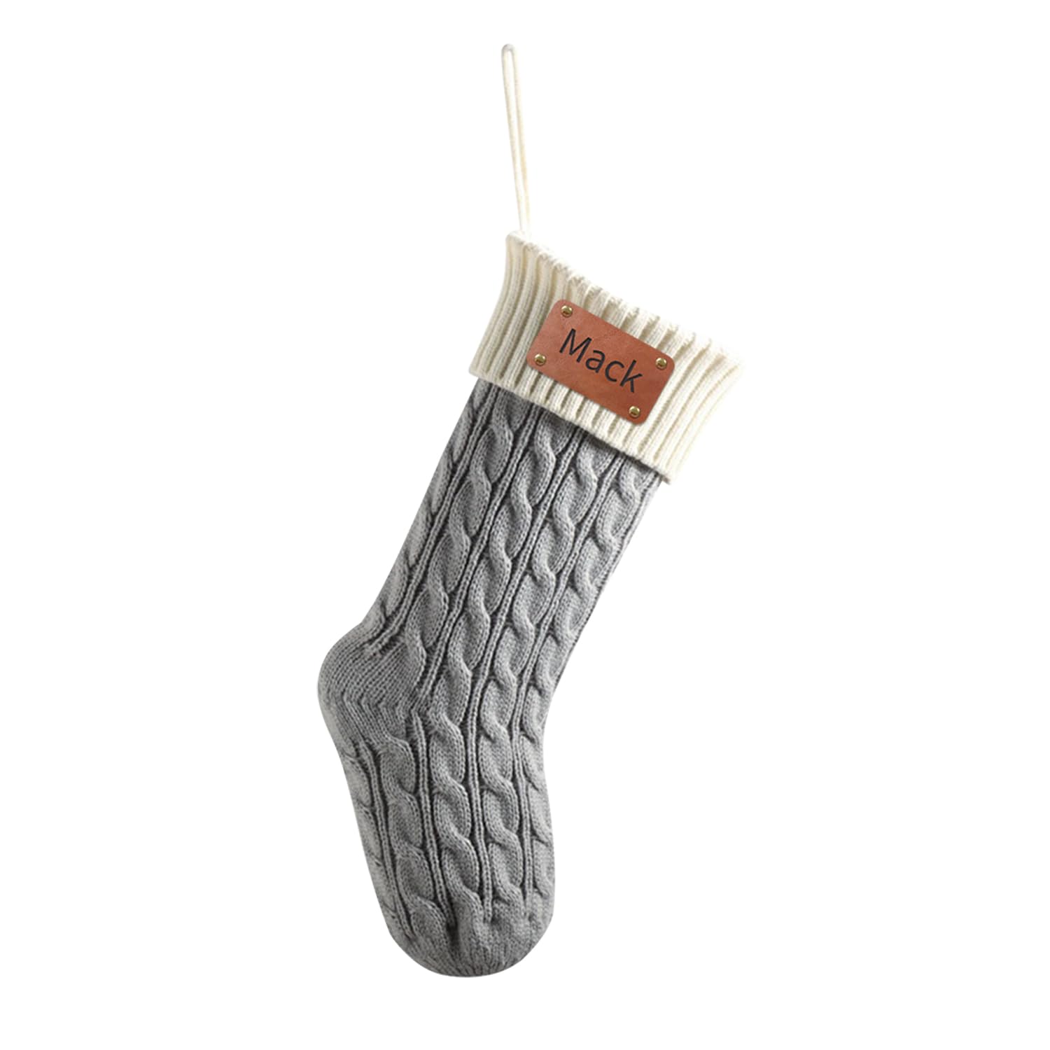 Rainsar Weihnachtsstrumpf Personalisiert - 46cm Gestrickter Strumpf Mit Namen