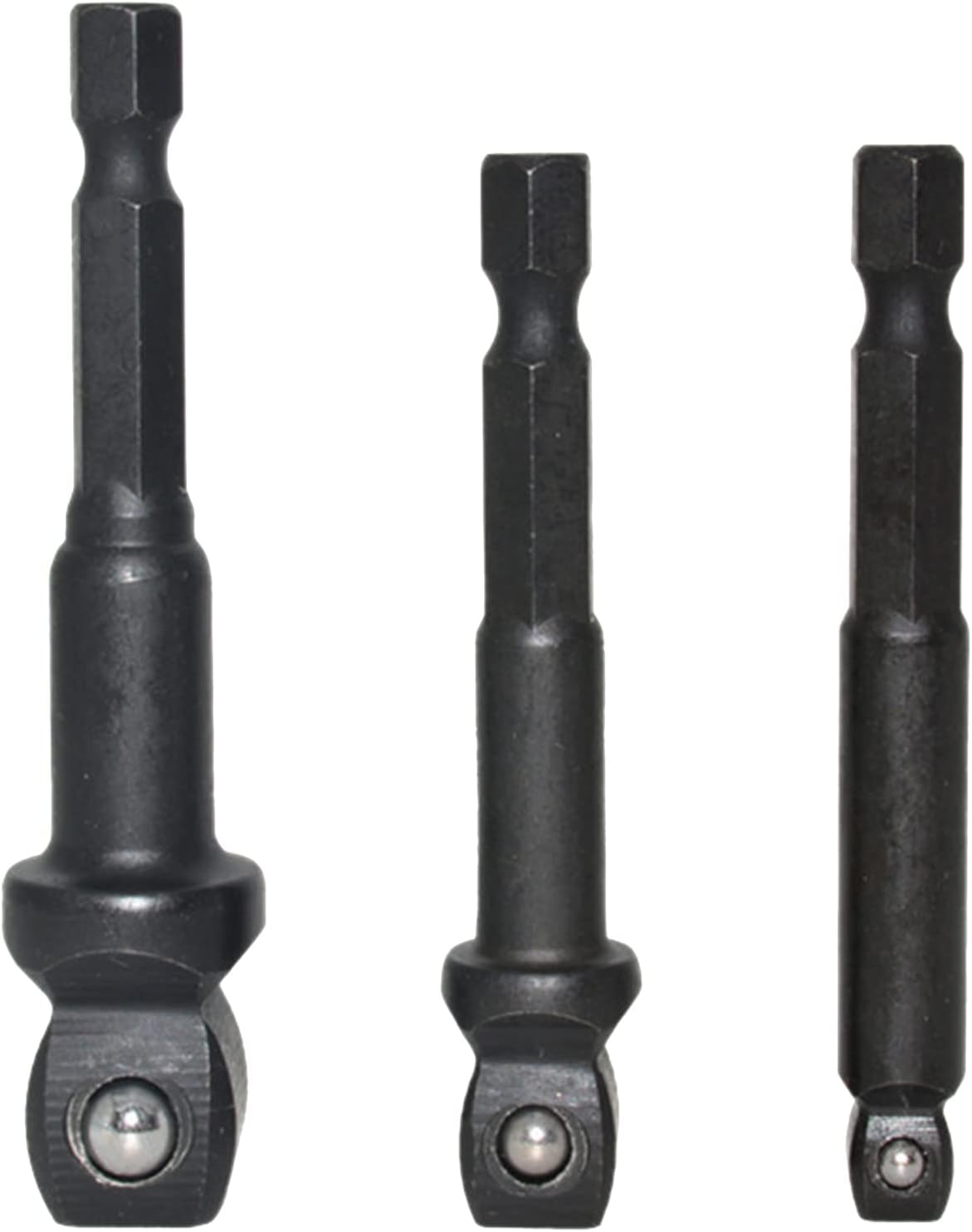 3 Pcs Impact Grade Socket Adapter Hex Shank Adapter Drill Nut Driver