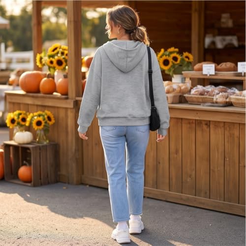 Elneeya Women's Zip Up Hoodie Y2K Office Travel Oversized Sweatshirts - image 7