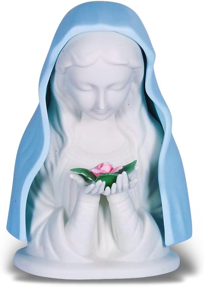 Blue Madonna with Rose Nightlight with Cord (1810)
