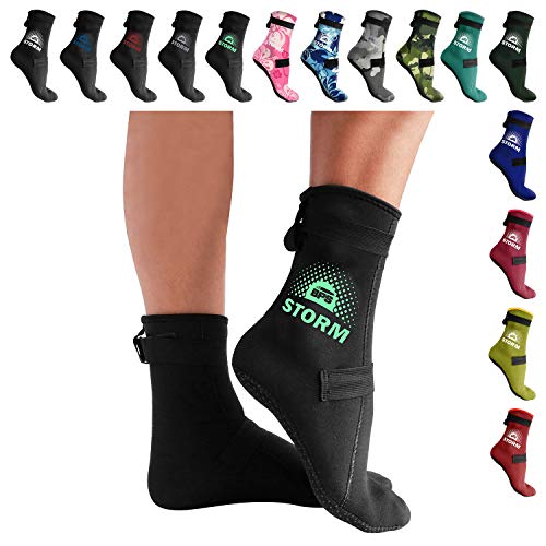 BPS 'Storm Elite Sock' 3mm Neoprene Socks - Thermal Socks with Antislip Sole