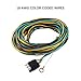 Miady 25ft Trailer Wiring Harness with 4 Flat Connector, 18 AWG Color Coded Wires Trailers Light Wirings Harness Extension with 4ft White Ground Wire