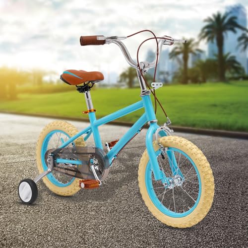 Cutycaty Kinderfahrrad 14 Zoll Fahrrad für Mädchen und Jungen ab 3-6 Jahren, 14" Kinderfahrrad mit Stützrädern, Jungen Mädchen Kinderfahrrad, Höhenverstellbar Kinder Fahrrad – Bild 3