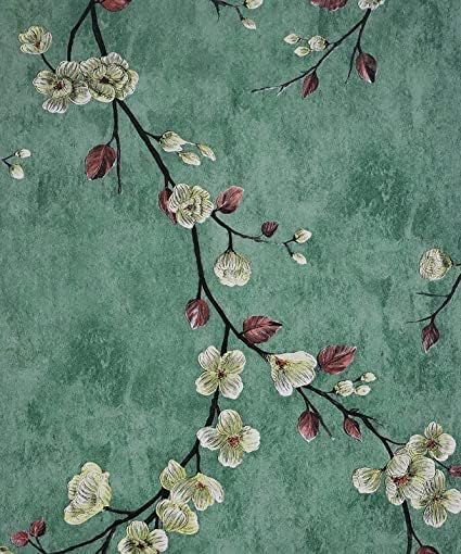 PRINIX Décor Self Adhesive Decorative Peel Stick Sea Green Waterproof Floral Wallpaper Removable Wall Sticker for Living Room Hall Decoration PVC Vinyl DIY Wall Stickers (45X200 CM) (B0D3VB47GW) Amazon Price History, Amazon Price Tracker