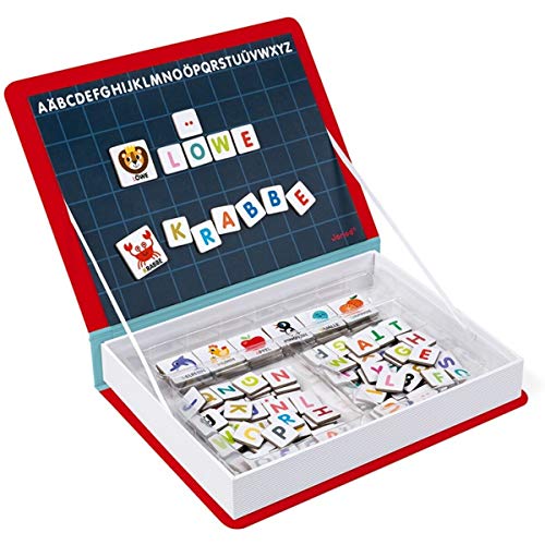 Janod J02713 Magneti’Book Alphabet Educational Game, German Version, Rot