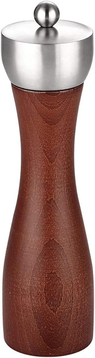 Salt and Pepper Grinder Set, Wood Pepper Mills,Wooden Salt Grinders Refillable Manual Pepper Ginder,Ceramic Grinding Core