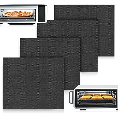 Palksky Air Fryer Oven Liners 4 PCS Compatible with Ninja Foodi SP101 SP201 SP301, Non-Stick Air Fryer Toaster Oven Mat(14 * 12inch) Reusable Microwave Bottom of Gas & Electric Oven Baking Mat Cover