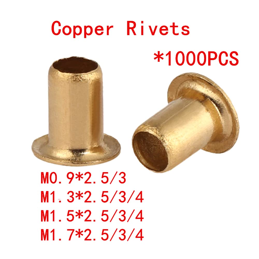 Pcbfacile Lot De 250 Rivets En Cuivre Pour Circuit Imprimé - Diamètre Intérieur : 0,6 Mm - Diamètre Trou : 0,8 Mm