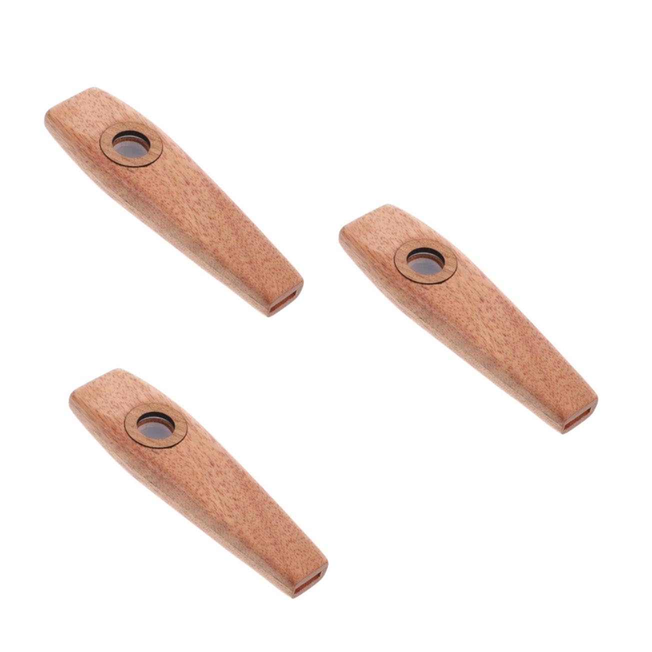 ibasenice 3piezas Kazoo De Madera Clásico Para Principiantes Instrumento Musical Educativo Para Juguete Musical Para Flute y Ukulele y Actividades