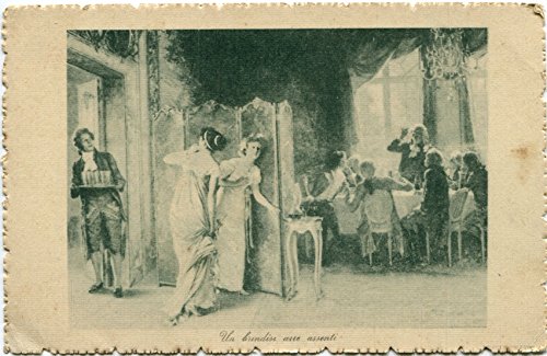 1919 - Un brindisi alle assenti ritratto Catania - FP B/N ANIM Cartolina Postale