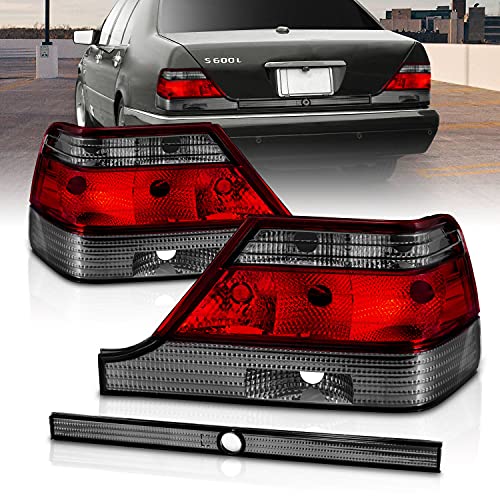 1997 mercedes benz s320 - AmeriLite Replacement Taillights Red/Smoke Lens For Mercedes BenzS Class W140 - Passenger and Driver Side