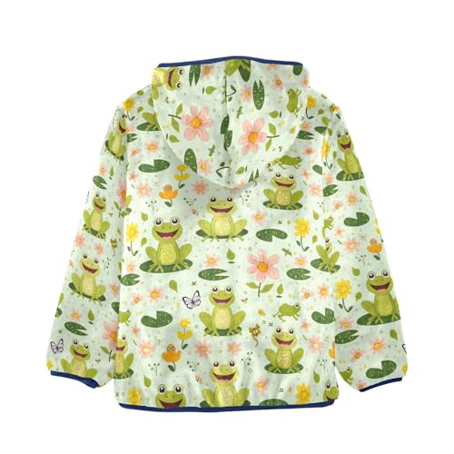 CHIFIGNO Cute Frog Green Toddler Coats Sweatshirt Jacket Sweatshirt Toddler Boy Fall Jacket Boy Winter Coat 9-10Y2