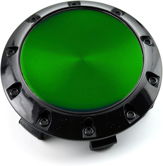 RTrhinoTuning 4 PCS 75mm Wheel Center Caps Compatible with C B S A E GLK SLK R GLC G ML-Class Wheel Rim, OD: 2.95(75 mm) ID: 2.68(70 mm) Green & Black