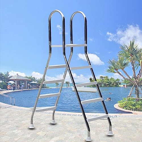 Escalera para piscina sobre suelo de acero inoxidable antideslizante miniatura 1