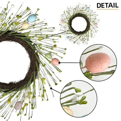55% Off Farmhouse Easter Wreath with Mini Eggs - $13.49