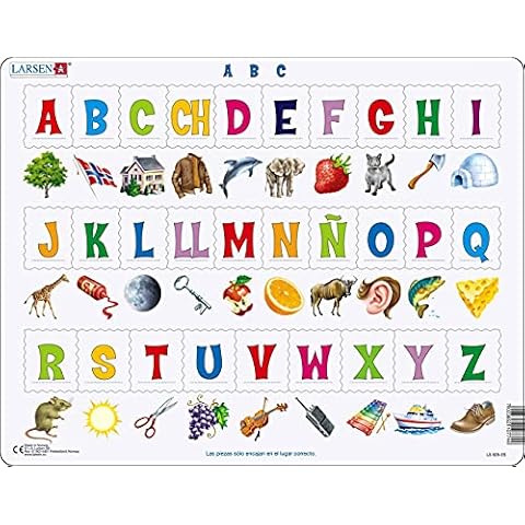 Larsen LS829 Aprender el Alfabeto: Puzzle de Marco con 29 Piezas Cover