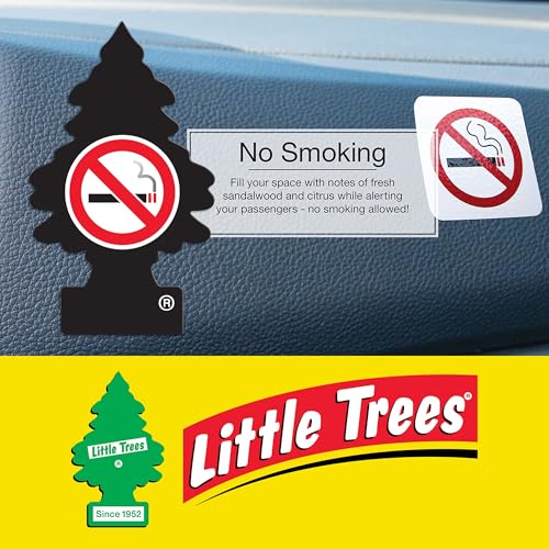Image of Little Trees No Smoking Air Freshener | Fresh Sandalwood & Citrus Fragrance | Iconic Tree Hanging Design | For Car, Home, Wardrobe | Imported from USA
