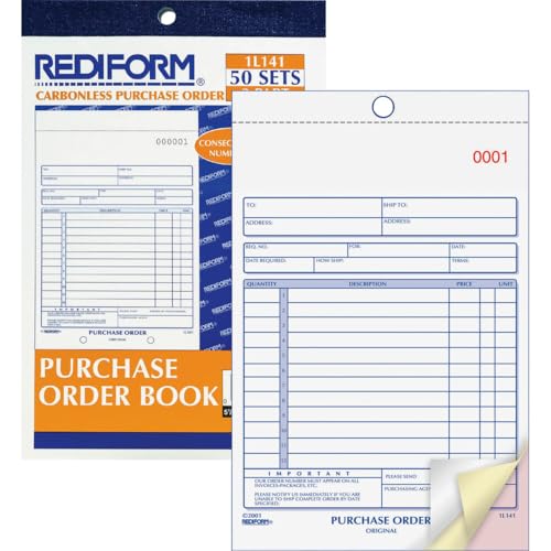 Livre d'achat 14x20 cm Rediform idéal pour la gestion sur le terrain