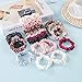 VAGA 12 Cute Scrunchies For Hair - Soft Satin hair Scrunchies for Women - Snag Free ponytail holder Scrunchy Hair Ties - Skinny Hair Tie Ropes Elastics - Girls Gift