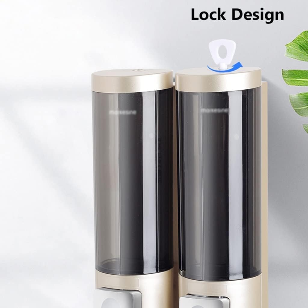 DAPERCI Set of 2 Soap Dispenser Wall Mounted Liquid Dispenser Shower Gel Dispensers 500ml/16.9oz for Bathroom Hand Lotion Bottle