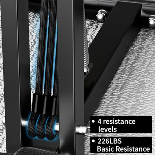 Deep Squat Machine, with Roman Chair Function, Adjustable Glutes Trainer Machine, Core & Abs for Low Impact Lower Body Workouts, Home Gym Push-Up Exercises, Easy to Assemble, 300Lbs Capacity