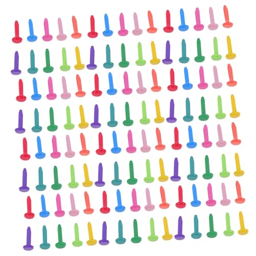 JECOMPRIS Fasteners for Sofa Crafts 350pcs Mini Double Prong Brad Fasteners for Crafts Making Split Metal Leg