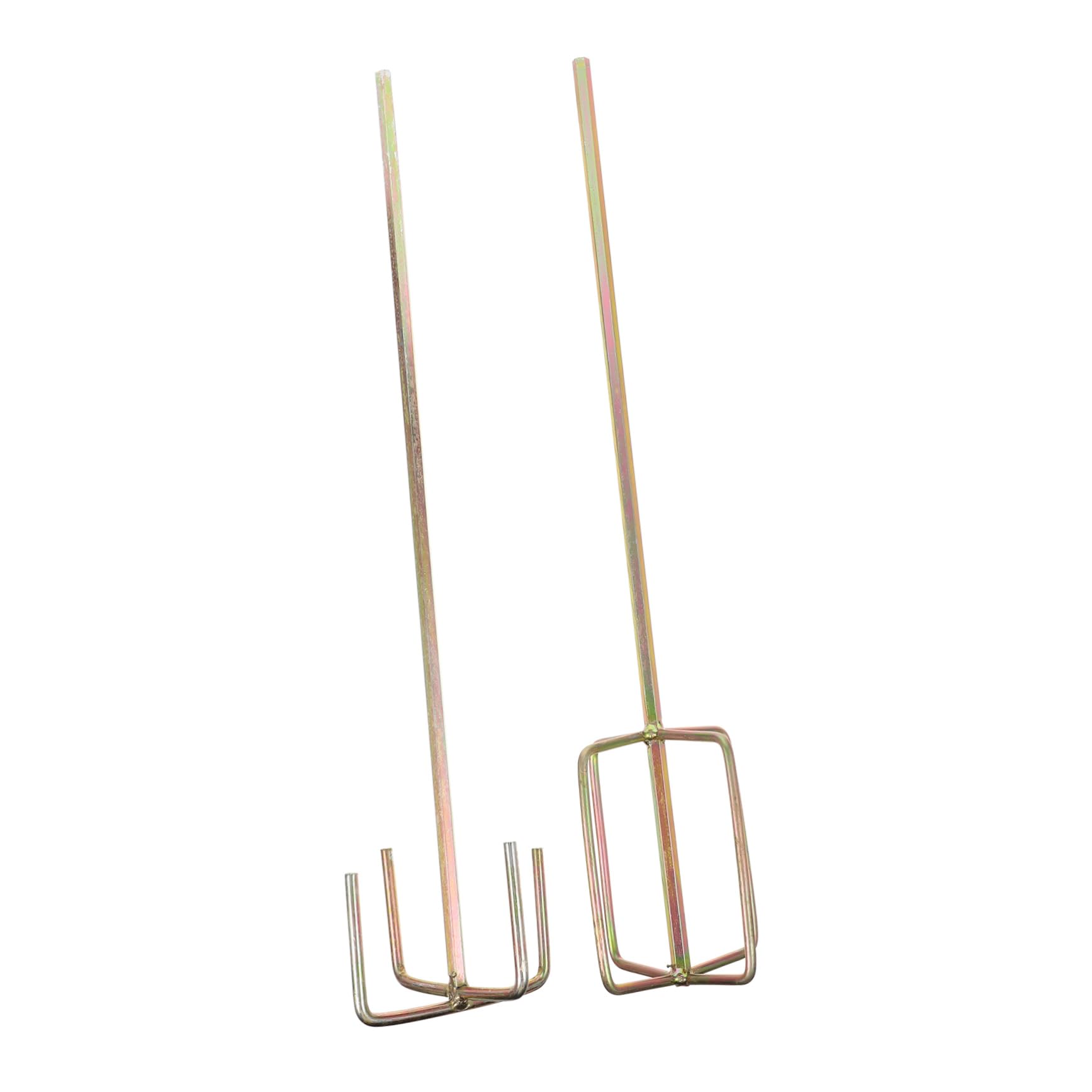 Holibanna 2Pcs Drywall Mud Mixer Drill Attachment Head Mixing Rods Paint Mixer Stirring Paddle Durable Construction for DIY Projects and Construction Use