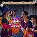 Halloween Light Up LED Bracelets 10 Pack Halloween Party Favors for Kids, Pop Halloween Bracelets Glow in The Dark Party Favors Halloween Trick Or Treat Toy Goodies Flashing Bag Stuffers Bracelets