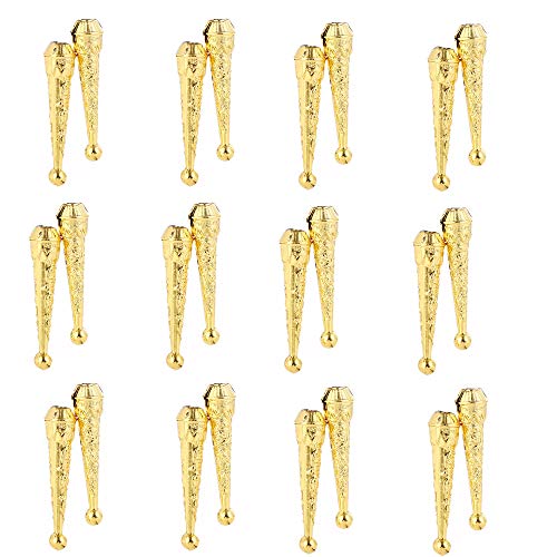 Bolo Tie Tips Replacement End Caps 12 Pack (gold)