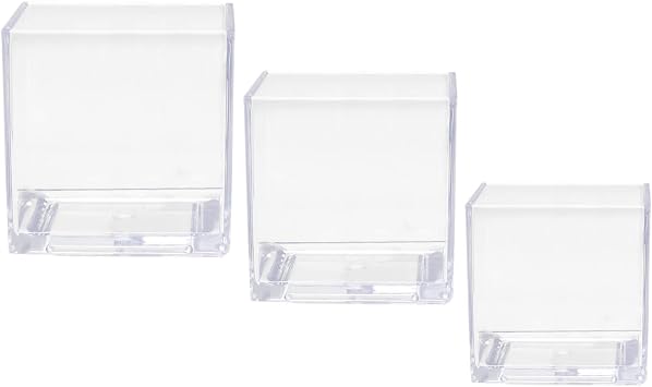 Royal Imports Acrylic Square Vases for Centerpieces 4",5",6" Set of 3