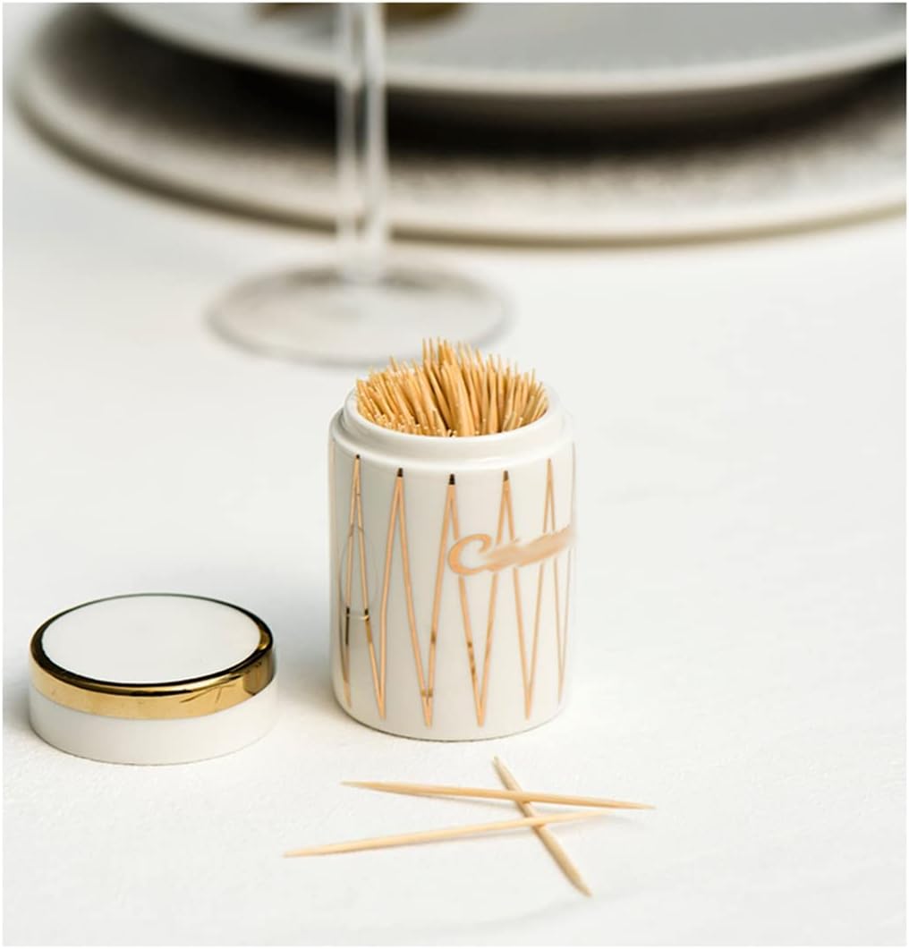 Nordic household toothpick holder ceramic table storage box tableware accessories (Color : C)