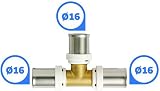 Somatherm for you - /5720-16 - Surrezione per Ø16 tubo multistrato, consente di collegare un tubo a multistrato di diametro Ø16 - 6