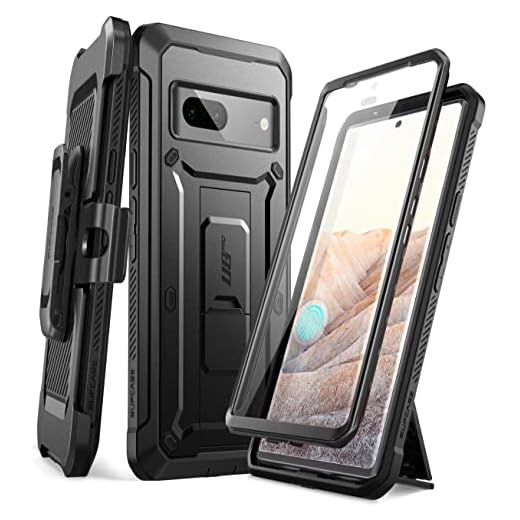SUPCASE Unicorn Beetle Pro Series Case for Google Pixel 7 (2022 Release), Full-Body Rugged Belt-Clip & Kickstand Case with Built-in Screen Protector (Black)